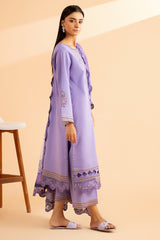 3-PC Embroidered Lawn Shirt with Embroidered Chiffon Dupatta and Trouser AS4-56