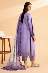 3-PC Embroidered Lawn Shirt with Embroidered Chiffon Dupatta and Trouser AS4-56