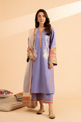 3-PC Embroidered Lawn Shirt with Embroidered Zari Dupatta and Trouser CNP-4-36S