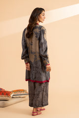 2-PC Printed Raw-Silk Shirt with Trouser CPM-4-33S