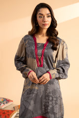 2-PC Printed Raw-Silk Shirt with Trouser CPM-4-33S