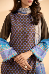 2-PC Printed Shirt with Chiffon Dupatta CPM22-77