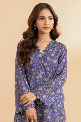 2-PC Printed Cotton Shirt with Trouser CPM-4-22S (PURPLE)