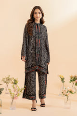 2-PC Printed Raw-Silk Shirt with Trouser CPM-4-12S