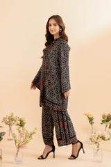 2-PC Printed Raw-Silk Shirt with Trouser CPM-4-12S