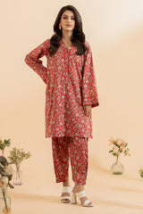 2-PC Cotton Printed Shirt with Trouser CPM-4-20S (RED)