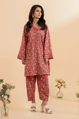 2-PC Cotton Printed Shirt with Trouser CPM-4-20S (RED)