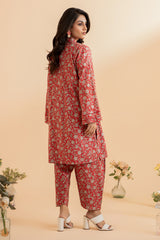 2-PC Cotton Printed Shirt with Trouser CPM-4-20S (RED)