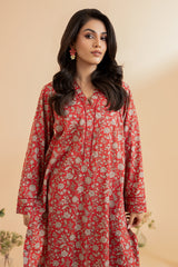 2-PC Cotton Printed Shirt with Trouser CPM-4-20S (RED)