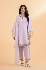 3-PC Embroidered Lawn Shirt with Chiffon Dupatta and Trouser CNP-4-56S