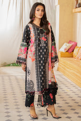 3-PC Printed Lawn Shirt with Printed Chiffon Dupatta and Trouser AS4-49