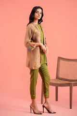 2-PC Embroidered Gown with Trouser Floris CTA20-35