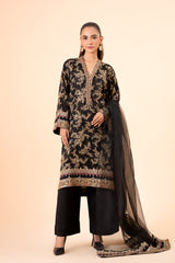 3-PC Embroidered Shirt with Embroidered Organza Dupatta and Trouser CMA-3-278