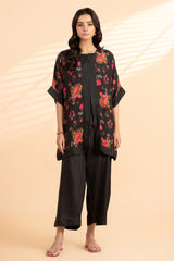 2-PC Printed Raw-Silk Shirt with Trouser CPM-4-26S