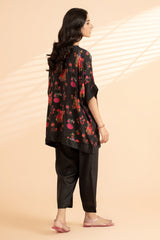 2-PC Printed Raw-Silk Shirt with Trouser CPM-4-26S