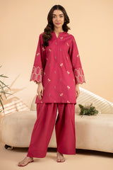 2-PC Embroidered Cotton Shirt with Trouser CNP-4-2AS (PINK)