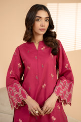 2-PC Embroidered Cotton Shirt with Trouser CNP-4-2AS (PINK)