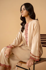 2-PC Embroidered Raw-Silk Shirt with Trouser CNP-4-9S