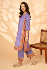 2-PC Embroidered Silk Shirt with Trouser CNP-4-19S