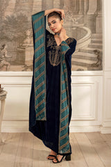 1-PC Embroidered Velvet Kaftan VVT21-10RA