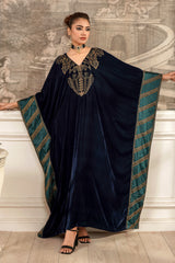 1-PC Embroidered Velvet Kaftan VVT21-10RA