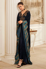 1-PC Embroidered Velvet Kaftan VVT21-10RA