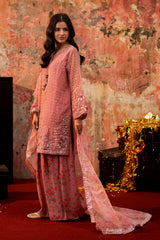 3-PC Embroidered  Raw Silk CMA-6-94