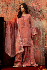 3-PC Embroidered  Raw Silk CMA-6-94