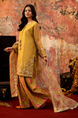 3-PC Embroidered  Organza CMA-6-95