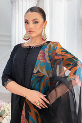 3-PC Embroidered Raw-Silk Suit CMA-5-102