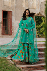 3-PC Embroidered Raw-Silk Suit CMA-5-242