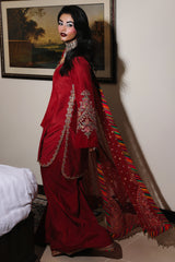 3-PC Embroidered Raw-Silk Suit CMA-5-085