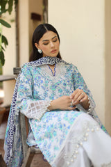 3-PC Unstitched Embroidered Lawn RN6-03