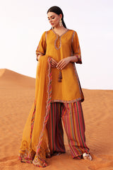3-PC Embroidered Raw-Silk Suit CMA-5-081