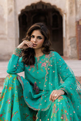 3-PC Embroidered Raw-Silk Suit CMA-5-242
