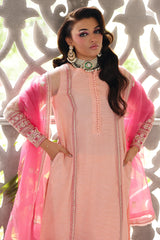 3-PC  Embroidered Cotton Net CMA-5-235