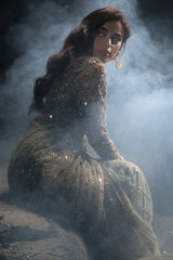 3-PC Embroidered Net Saree STM-5-04