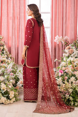 3-PC Embroidered Raw-Silk Suit CMA-5-077