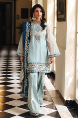 3-PC  Embroidered Cotton Net CMA-5-238