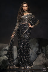 3-PC Embroidered Net Saree STM-5-05