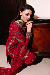 3-PC Embroidered Raw-Silk Suit CMA-5-093
