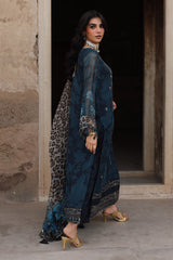 3-pc Unstitched Embroidered Printed Chiffon Collection VSL25-43