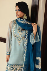 3-PC  Embroidered Cotton Net CMA-5-238