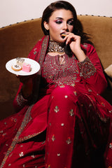 3-PC Embroidered Raw-Silk Suit CMA-5-093