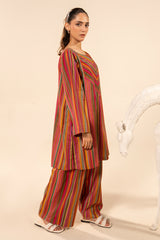 2-PC Printed Raw Silk Suit CPM-5-02S