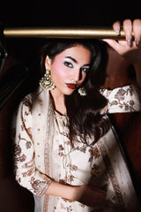 3-PC Embroidered Raw-Silk Suit CMA-5-113