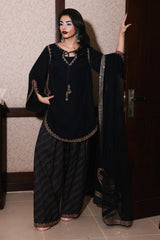 3-PC Embroidered Raw-Silk Suit CMA-5-084