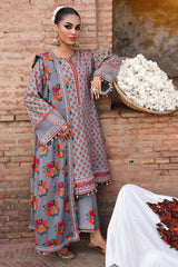 3-PC  Embroidered Lawn Collection Suit CH6-04 P