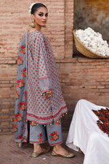 3-PC  Embroidered Lawn Collection Suit CH6-04 P