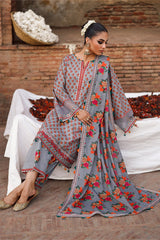 3-PC  Embroidered Lawn Collection Suit CH6-04 P